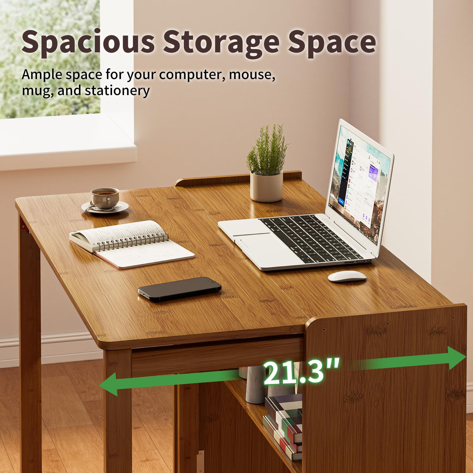 Amazon.co.jp: 折りたたみデスク 小スペース用 竹製 折りたたみ式